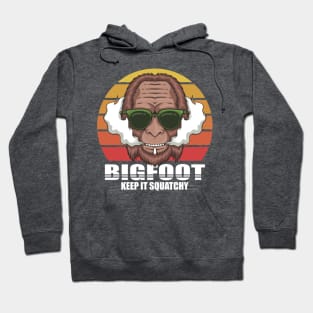 Keep It Squatchy Funny Retro Bigfoot Sasquatch Hoodie